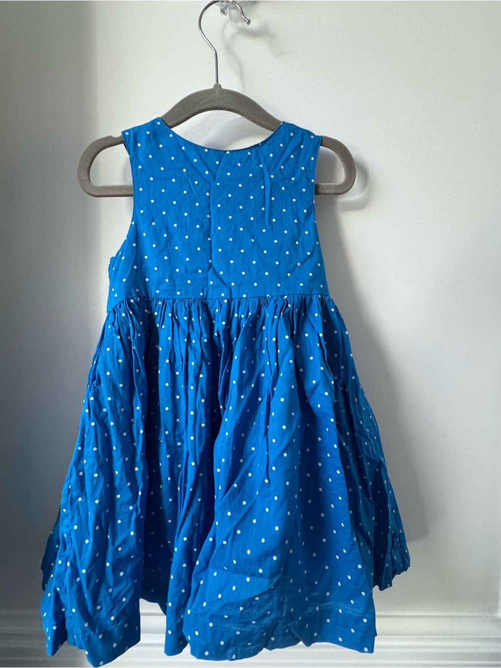 Mini Biden Blue Polka Dot Rainbow Cutout Dress - Picture 2 of 3